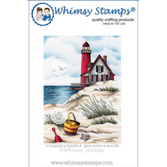 Whimsy Stamps- Estampe «Beach Scene» 1 estampe