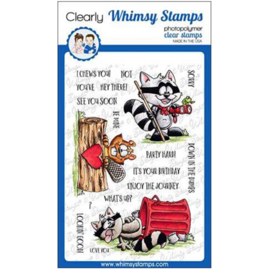 Whimsy Stamps- Estampe «Camp Critters» 17 estampes