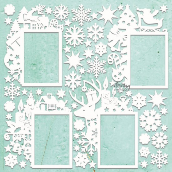  Mintay - Chipboard «Christmas Frames» 12 x 12