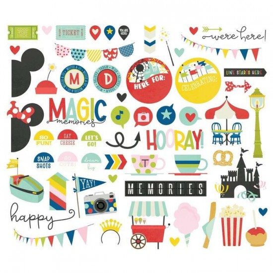 Simple Stories - Éphéméra Bits and Pieces «Say Cheese Magic» 62 pcs