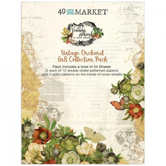 49 & Market - bloc de papier collection  «Vintage Orchard» 6 X 8" 24 feuilles