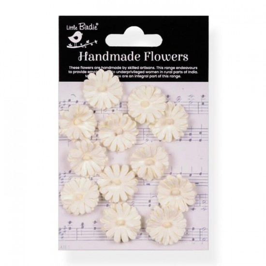 Little Birdie -  Larisa Paper FLowers «Ivory Pearl» 12 pièces