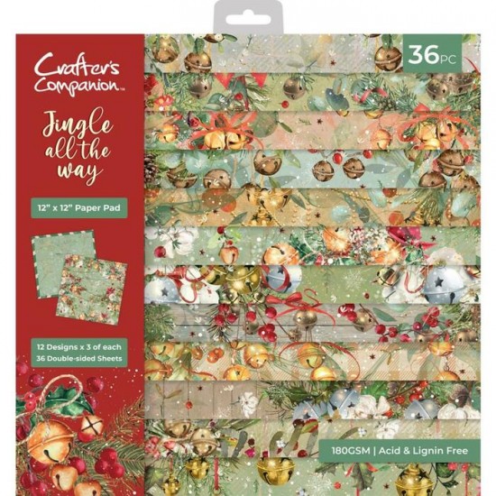 Craft Consortium - «Jingle All The Way» paquet de papier  12" X 12"