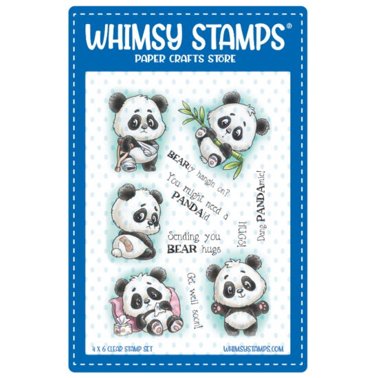 Whimsy Stamps- Estampe «Panda Get Well» 11...