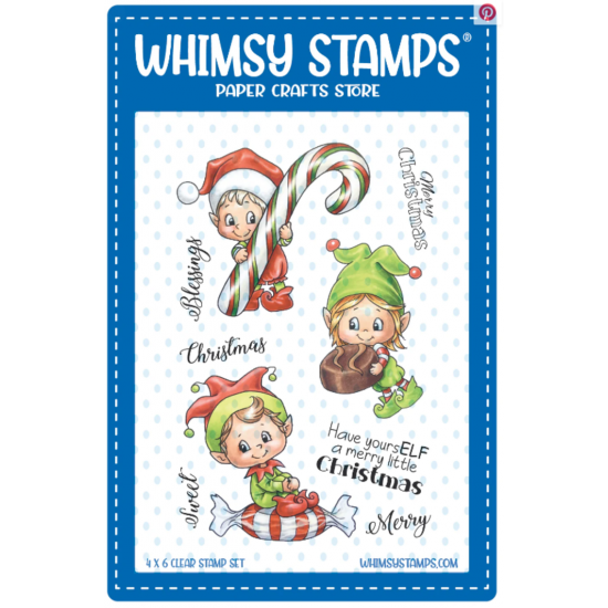 Whimsy Stamps- Estampe «Elves On Christmas» 9 estampes