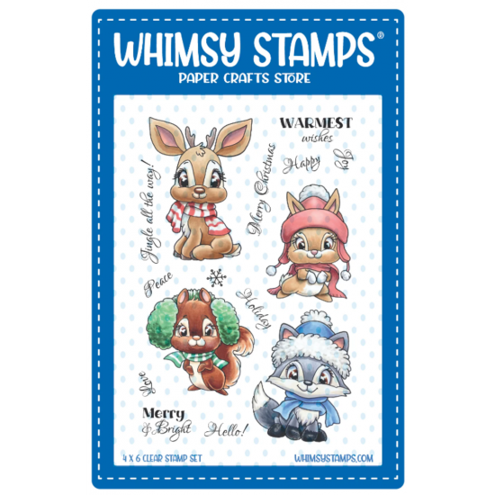 Whimsy Stamps- Estampe «Christmas in the Woods» 15 estampes