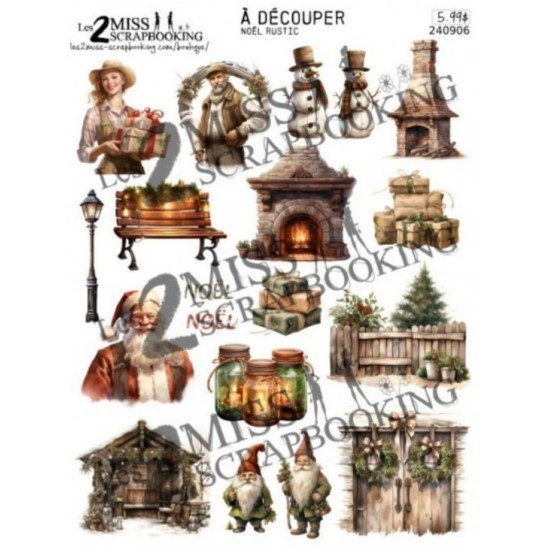 Les 2 Miss scrapbooking - Card Topper «Noël rustic»