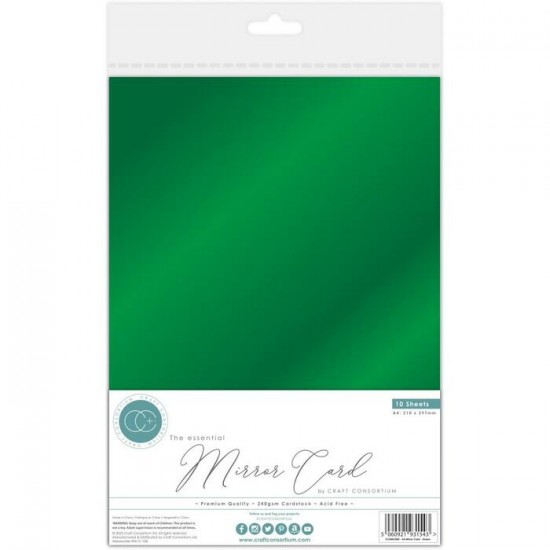 Craft Consortium - «Mirror Card/Vert» paquet de...