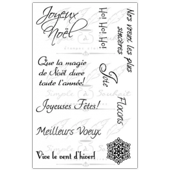  Simple à souhait - Estampes «Joyeux Noël »