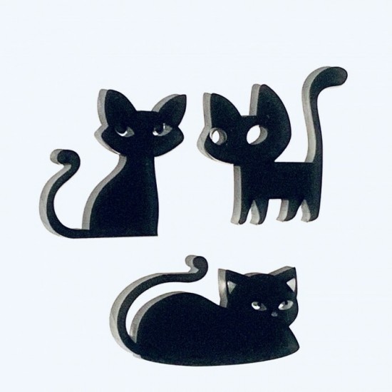 Art-Is-Anne - «Petit chat noir 1» en acrylique