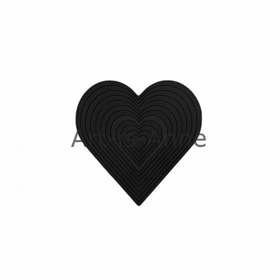 Art-Is-Anne - Chipboard «Multi coeur-1 NOIR»10...