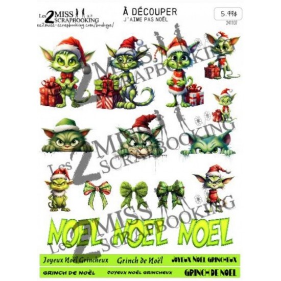 Les 2 Miss scrapbooking - Card Topper «J'aime pas...