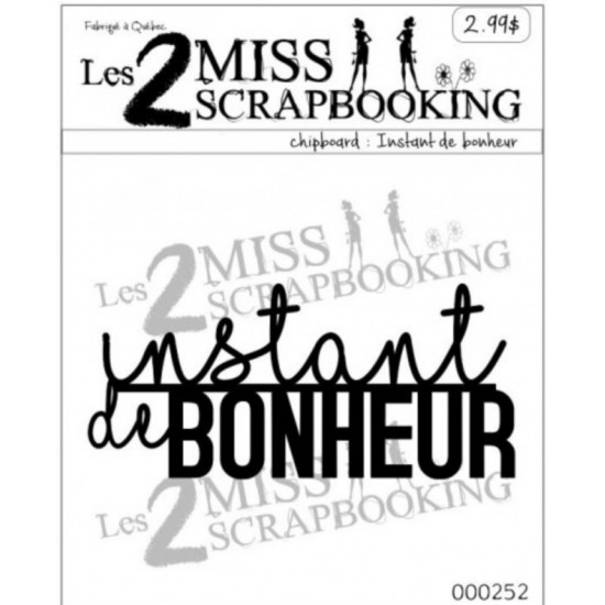 Les 2 Miss scrapbooking - Chipboard «instant de...