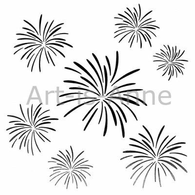 Art-is-Anne - Stencil «Feux d'artifice» 12