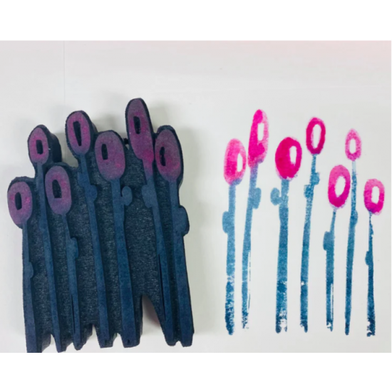 ArtFoamies - Estampes en mousse  «Wildflowers In...