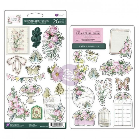 Prima - Autocollants en chipboard «Serene...