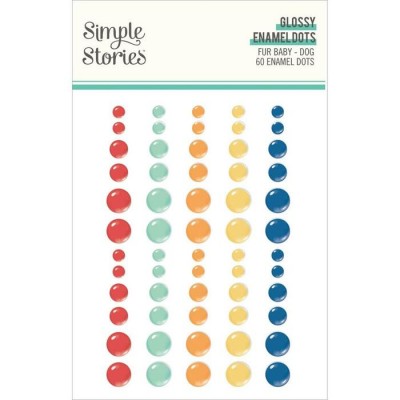Simple Stories - Enamel dots «Fur Baby Dog» 60/...