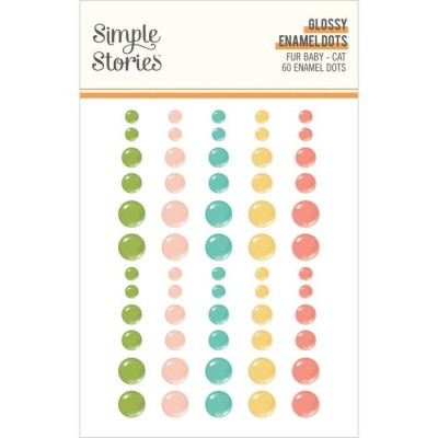 Simple Stories - Enamel dots «Fur Baby Cat» 60/...