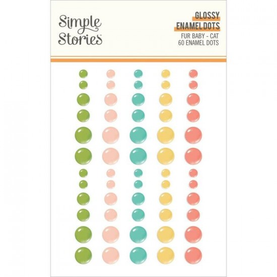 Simple Stories - Enamel dots «Fur Baby Cat» 60/...