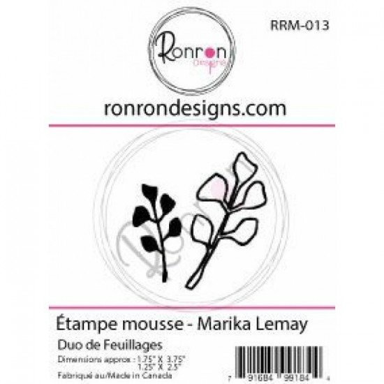 Ronron Design - Estampes en mousse  «Duo de feuillages» 