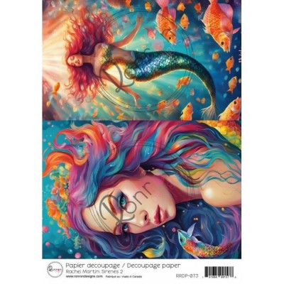 Ronron Designs - Papier de riz «Sirènes 2» ...