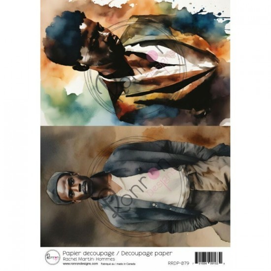 Ronron Designs - Papier de riz «Hommes»  8.25