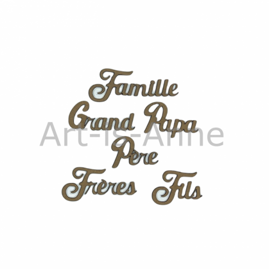 Art-Is-Anne - Chipboard «Mots familiale...