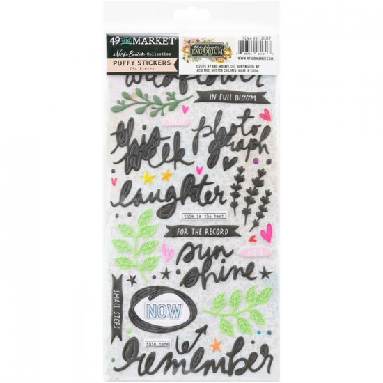  49 & Market By Vicki Boutin - Autocollants Puffy Stickers de la collection «Flower Emporium»  134 pcs