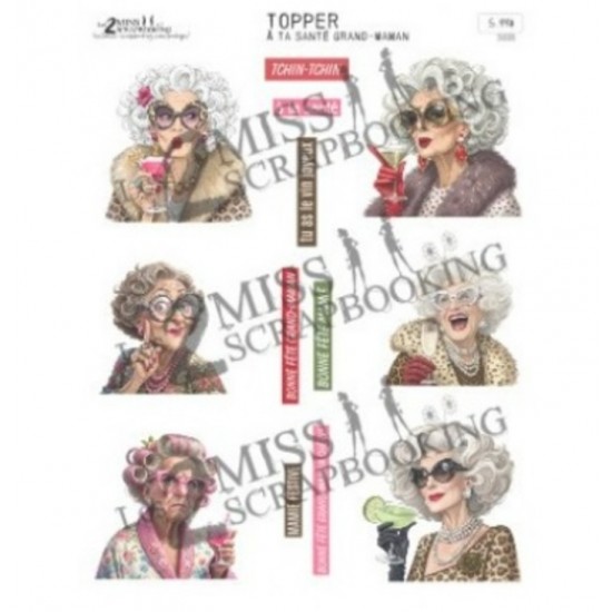Les 2 Miss scrapbooking - Card Topper «À ta...