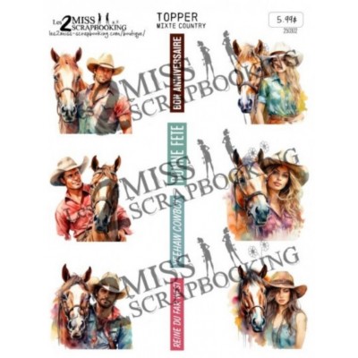 Les 2 Miss scrapbooking - Card Topper «Mixte...