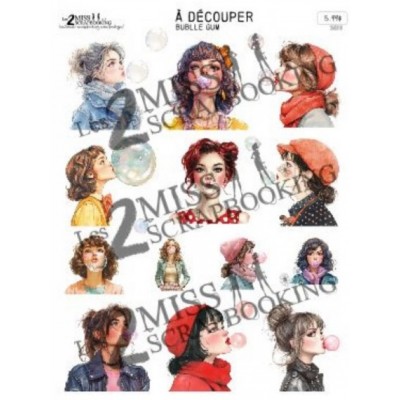 Les 2 Miss scrapbooking - Card Topper «Bubble...