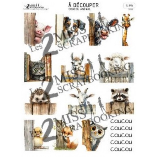 Les 2 Miss scrapbooking - Card Topper «Coucou...
