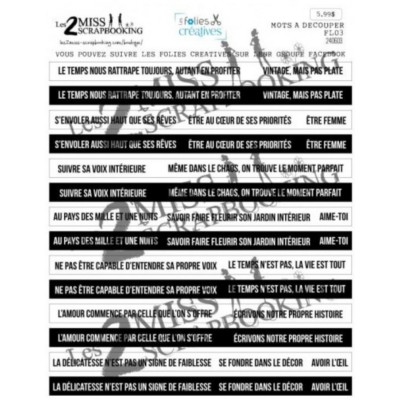 Les 2 Miss scrapbooking - Éphéméra «Mots à...
