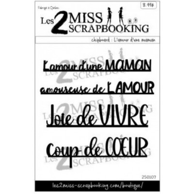 Les 2 Miss scrapbooking - Chipboard «L'amour...