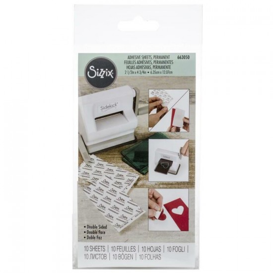 Sizzix - Mini feuilles adhésives 2.5" X 4.75"  paquet de 10