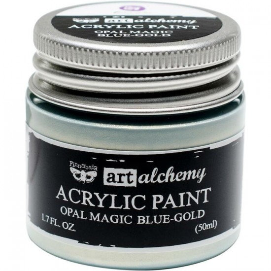 Finnabair Art Alchemy - Peinture acrylique «Opal Magic» couleur «Blue/Gold»  1.7 oz