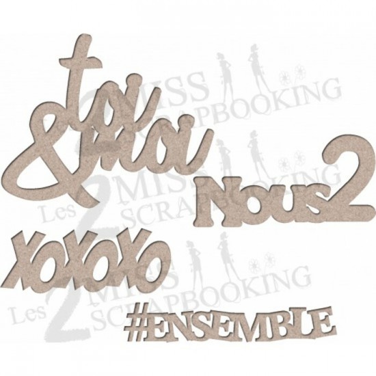  Les 2 Miss scrapbooking - Chipboard «Kit Nous»