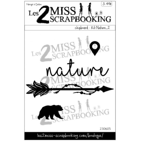  Les 2 Miss scrapbooking - Chipboard «Kit nature...