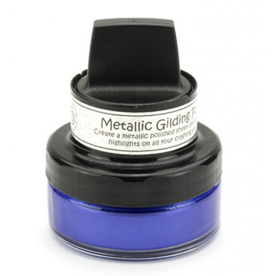 Cosmic Shimmer Metallic Gilding Polish - Pâte lisse métallique «Mediterranean Blue » 50ml