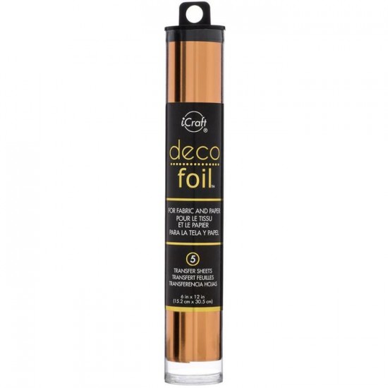 Icraft - Deco foil transfert sheets couleur «Copper» 5/pqt