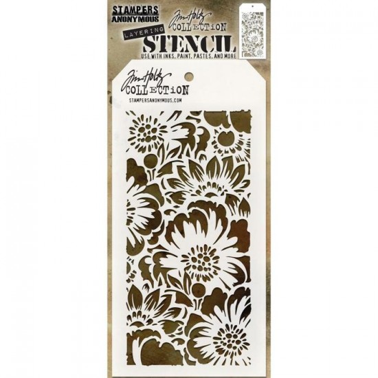 Tim Holtz - Layered Stencil «Bouquet» 4.125" X 8.5" 