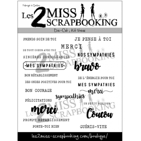 Les 2 Miss scrapbooking - Éphéméra «Kit Voeux...