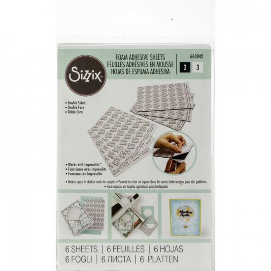 Sizzix - Feuilles adhésives en mousse 4 