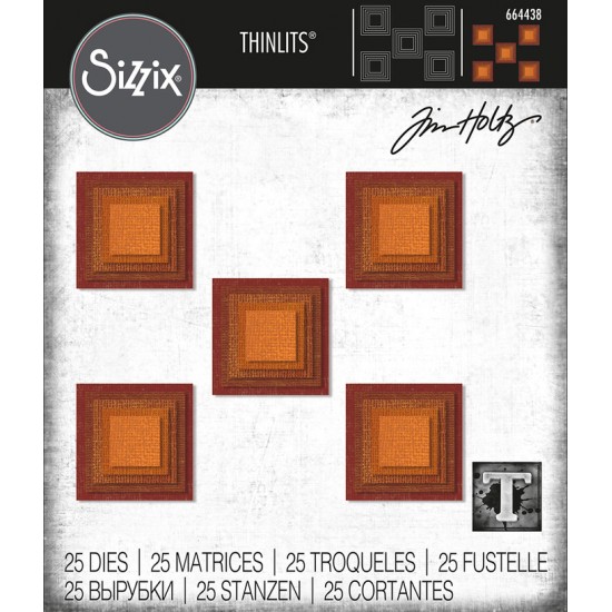 Sizzix - «Stacked Squares» 25 pièces Framelits...