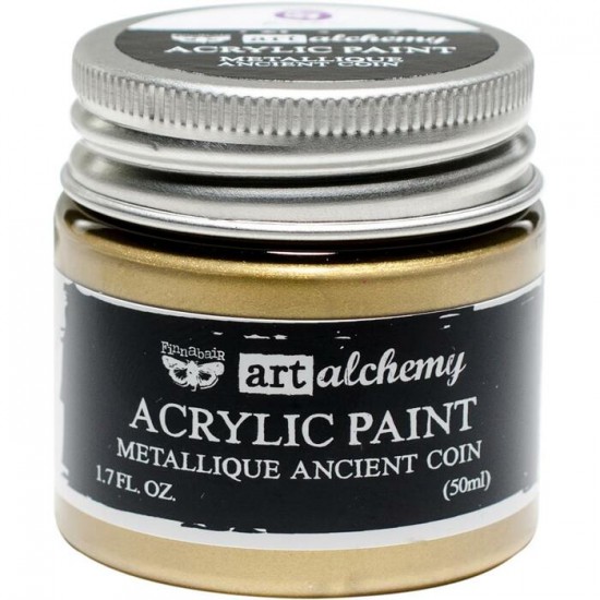 Finnabair Art Alchemy - Peinture acrylique «Métallique» couleur «Ancient coin»  1.7 oz