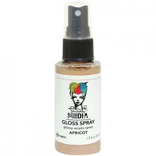 Dina Wakley -  «Acrylic Gloss Sprays» couleur «Apricot» 2 oz