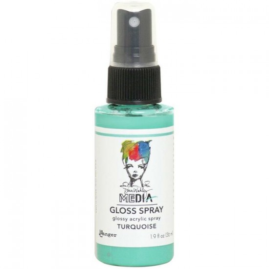 Dina Wakley -  «Acrylic Gloss Sprays» couleur «Turquoise» 2 oz