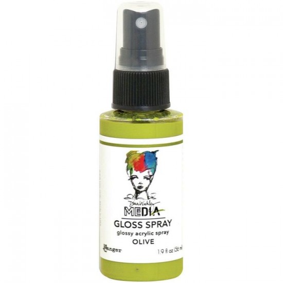 Dina Wakley -  «Acrylic Gloss Sprays» couleur «Olive» 2 oz