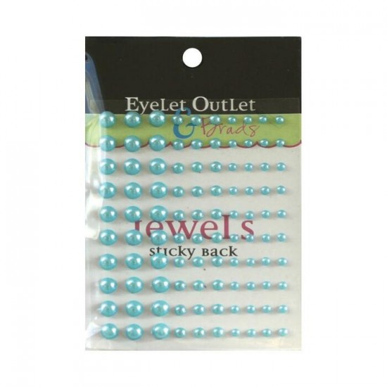 Eyelet outlet - «Adhesive Pearls» couleur «Blue» 100/ emballage