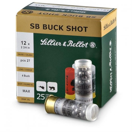 Sellier Bellot  12GA. X 2 1/2" SPORT 00 BUCK